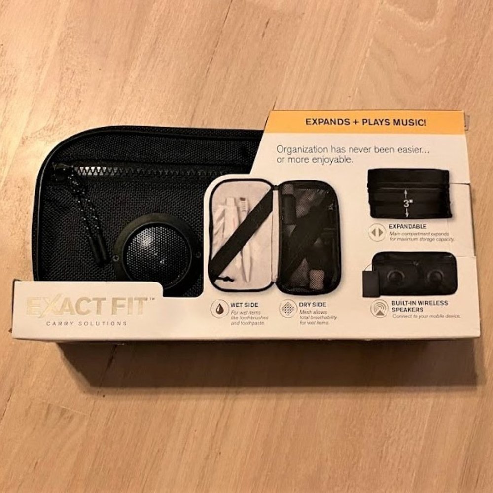 NEW Exact Fit Expandable Travel Kit w/ Wireless Speakers